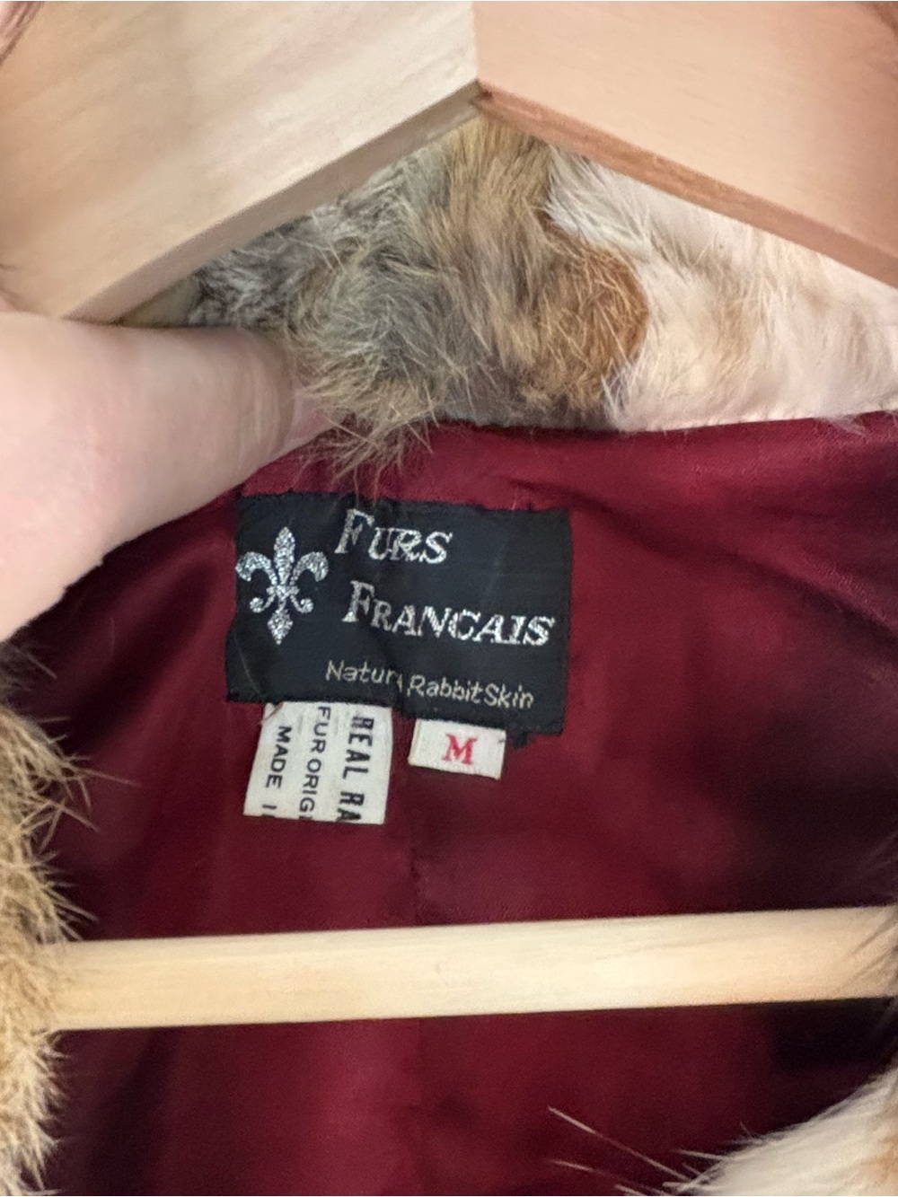 Vintage Genuine Rabbit Fur Patchwork Jacket Coat Women’s M - Picture 3 of 11